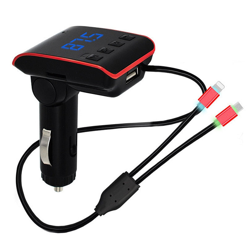 🚗 Vorbește LEGAL la volan și ascultă muzica preferată! Modulator FM & Car Kit Q10 Hozro (+ 2 Cabluri Adaptoare Cadou) HOZRO