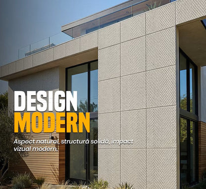 Panouri Decorative Exterior HOZRO, Soft Stone Skin 60 x 120 cm – Finisaj Elegant Tip Piatră, Fațade Moderne, Model 601-32/33 HOZRO