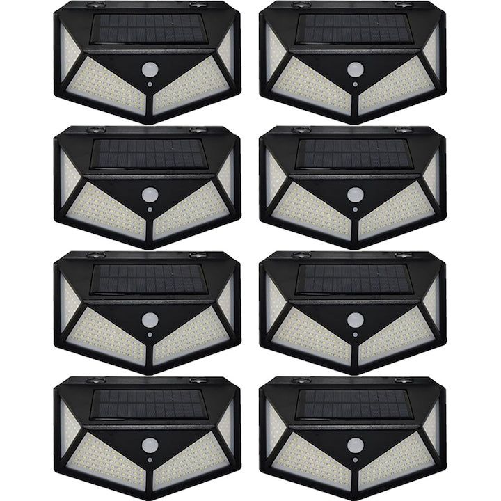 Lampă Solară cu 180 LED-uri HOZRO, Iluminare Puternică, Încărcare Solară, Senzor de Mișcare, Rezistentă la Intemperii HOZRO