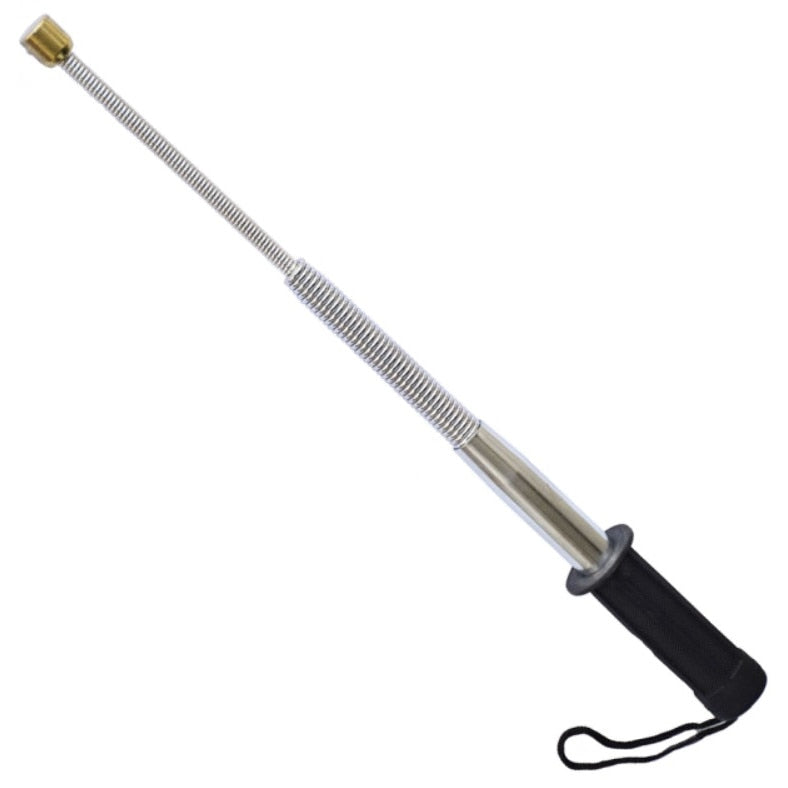 Baston telescopic Hozro® din otel inoxidabil cu 3 Elementi cu maner antialunecare si mecanism extensibil design compact si rezistent Gri HOZRO