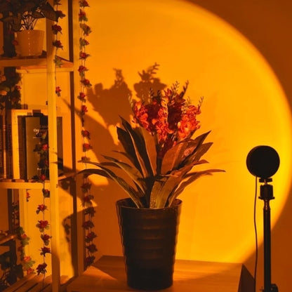 Lampa ambientala RGB, HOZRO, efecte de lumini, control prin aplicatie telefon, telecomanda, proiecteaza Apus de Soare, cap rotativ 360°, Negru BESTSELLS