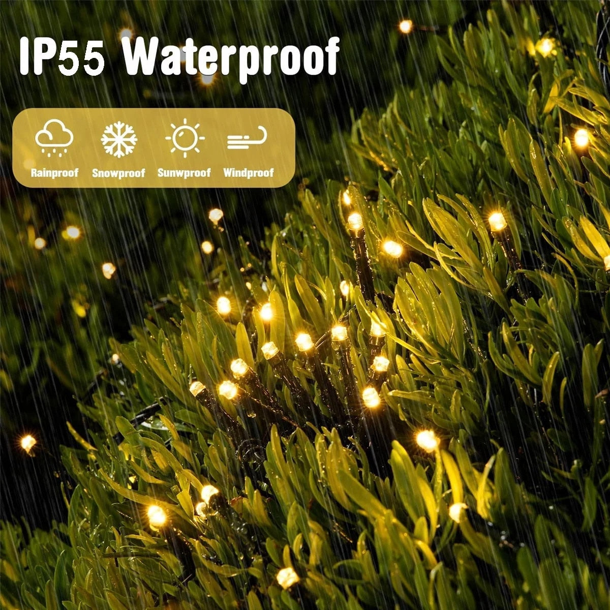 ✨ Instalație de craciun Premium HOZRO – 500 LED-uri, 50 Metri, Lumină Alb Cald HOZRO