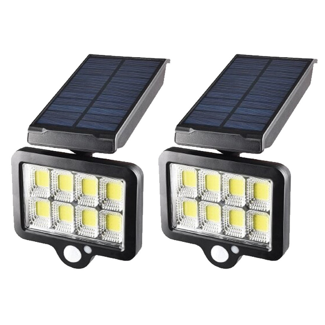 Lampa HOZRO cu incarcare solara, 128 x LED COB, senzor de miscare/lumina/stare de veghe, buton ON/OFF, rotatie 360°, telecomanda inclusa YT-140 HOZRO