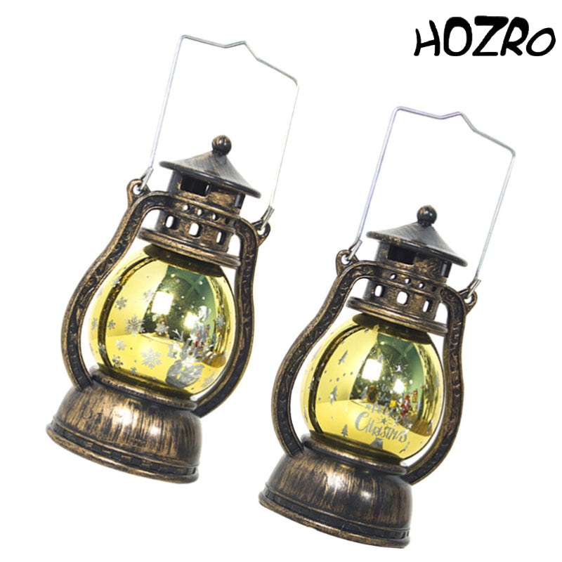 Felinar Decorativ HOZRO, cu Lumină LED Caldă, 10 cm, Culoare Auriu, Model 117-85 – Design Elegant, Perfect pentru Decor de Interior și Exterior, Baterii Incluse HOZRO