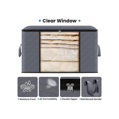 Geantă de Depozitare HOZRO, Negra – Organizator Practic și Spațios pentru Haine, Lenjerii, Jucării sau Accesorii, Material Rezistent și Design Elegant HOZRO