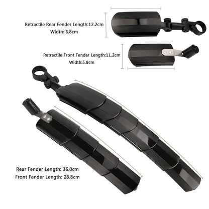 Set aparatori de noroi pentru biciclete Hozro, retractabile, portabile, 28x20cm HOZRO