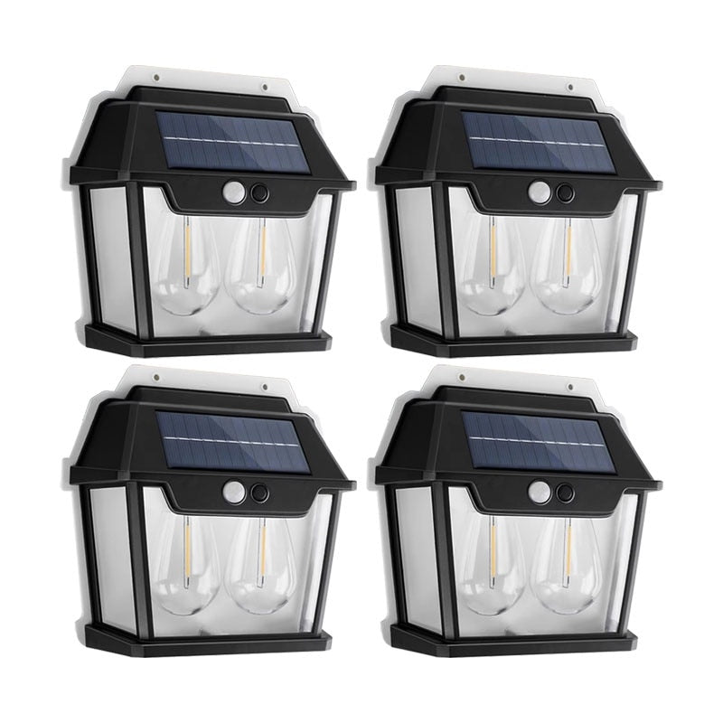 Lampa Solara de Perete HOZRO, Model KT-666, cu 2 Becuri LED, Senzor de Miscare, 2W, 17x18 cm HOZRO