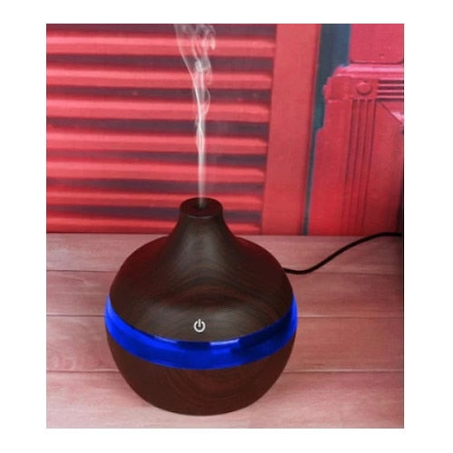 Umidificator cu Aromaterapie și Lampă de Noapte 025 stejar deschis/inchis HOZRO