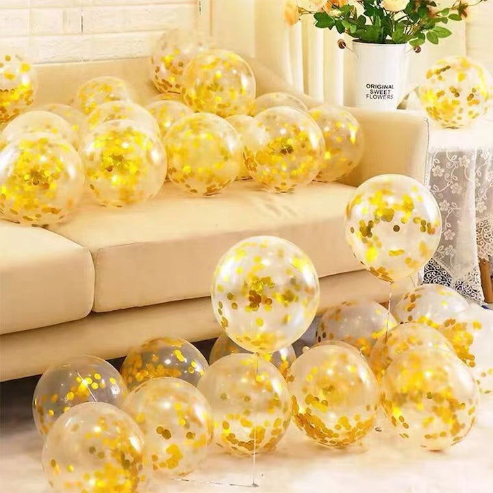 Set 68 baloane Arcada din latex Hozro®, auriu/alb, 25 cm, Accesorii Elegante pentru Petreceri, Nuntă sau Evenimente Tematice, Material Rezistent HOZRO