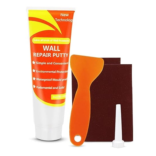 Pasta pentru reparat pereti HOZRO, cu plasture pentru gips-carton, auto-adeziv, cu spatula, alb BESTSELLS