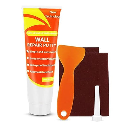 Pasta pentru reparat pereti HOZRO, cu plasture pentru gips-carton, auto-adeziv, cu spatula, alb BESTSELLS