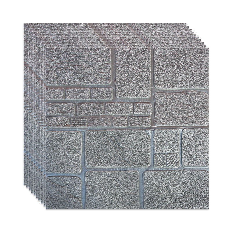 Set Tapet 3D, GROSIME 5MM, Hozro, autoadeziv, Model valuri, design modern, foarte usor de montat, Tapet 50-42 gri inchis HOZRO