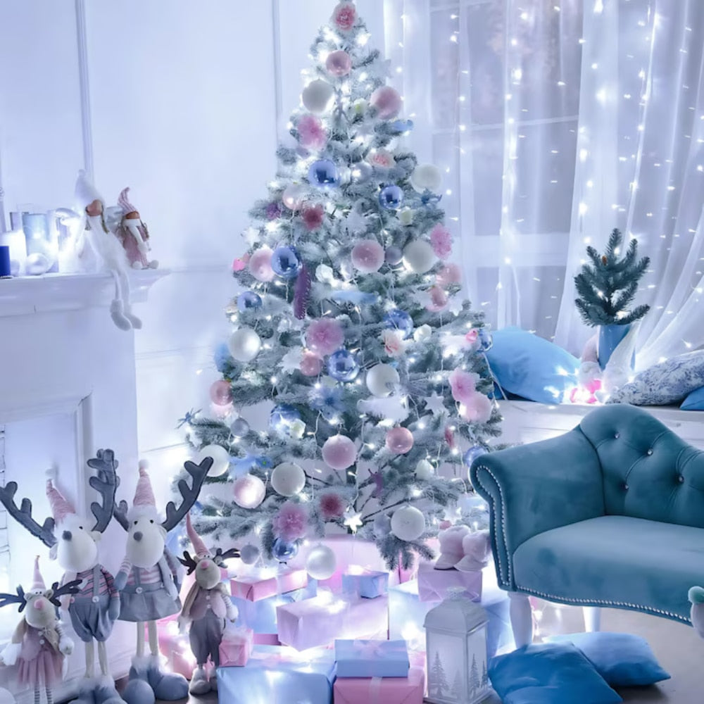 ❄️ Instalație de Crăciun Premium Hozro – 50m, Becuri Cristal, Alb Rece (Pe Rolă) HOZRO