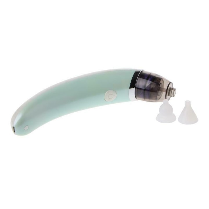 Aspirator nazal HOZRO®, cu doua capete de schimb, reincarcabil, 5 trepte de putere, alb HOZRO