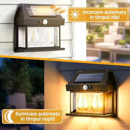Lampă Solară HOZRO, Model KT 666-3W cu 3 Becuri LED – Iluminat Exterior Economic și Eficient, Încărcare Solară, Ideală pentru Curte, Grădină sau Camping HOZRO
