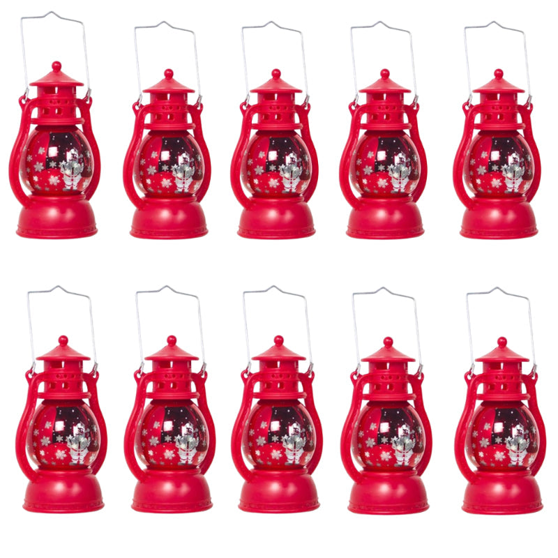 Felinar Decorativ HOZRO, cu Lumina LED Calda, 10 cm, Rosu, Model 117-85 – Design Elegant, Perfect pentru Decor de Interior si Exterior, Baterii Incluse HOZRO