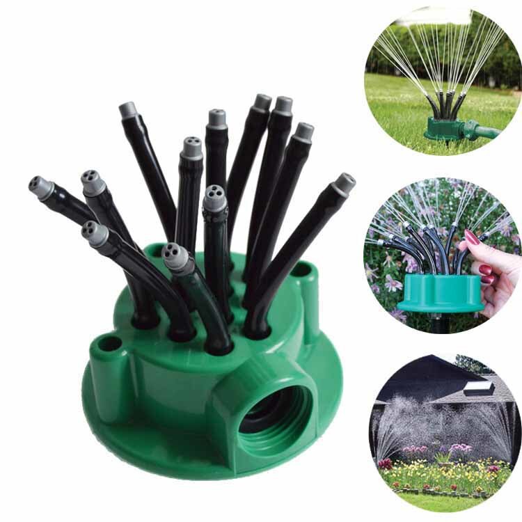 Aspersor gradina Hozro, multifunctional sprinkler 360 de grade cu 12 furtunuri flexibile semi-ajustabile pentru gradina BESTSELLS