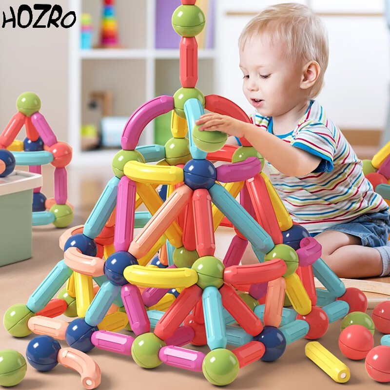 Puzzle Magnetic HOZRO, cu 25 de Piese Colorate – Joc Educativ și Creativ pentru Copii, Dezvoltă Imaginația, Coordonarea și Gândirea Logică HOZRO