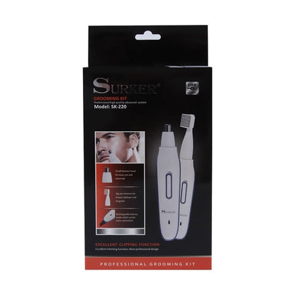 Trimmer HOZRO® SK220 pentru barbati si femei 2in1 pentru urechi,sprancene si nas, Alb/Albastru BESTSELLS