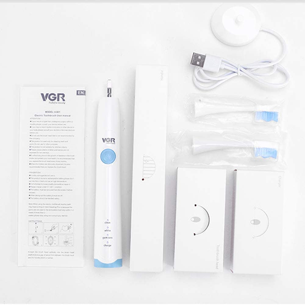 💎 Periuță de Dinți Electrică HOZRO V-801, Albastru/Alb – Tehnologie Inteligentă pentru un Periaj Personalizat și Eficient HOZRO