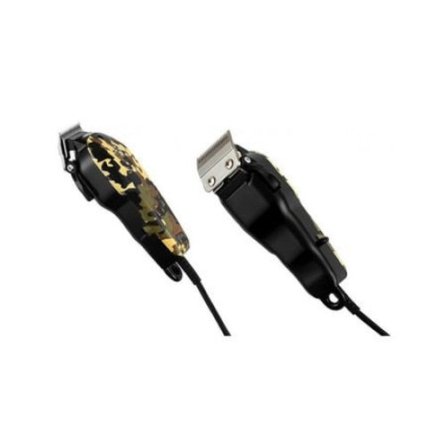 Masina HOZRO, de tuns animale Surker SK_808, Alimentare la priza 220 V, Putere de 10 W, Motor cu 1800 rpm, Buton On/OFF, Frecventa 50 hz, Lame din Otel inoxidabil, Negru/Camuflaj BESTSELLS