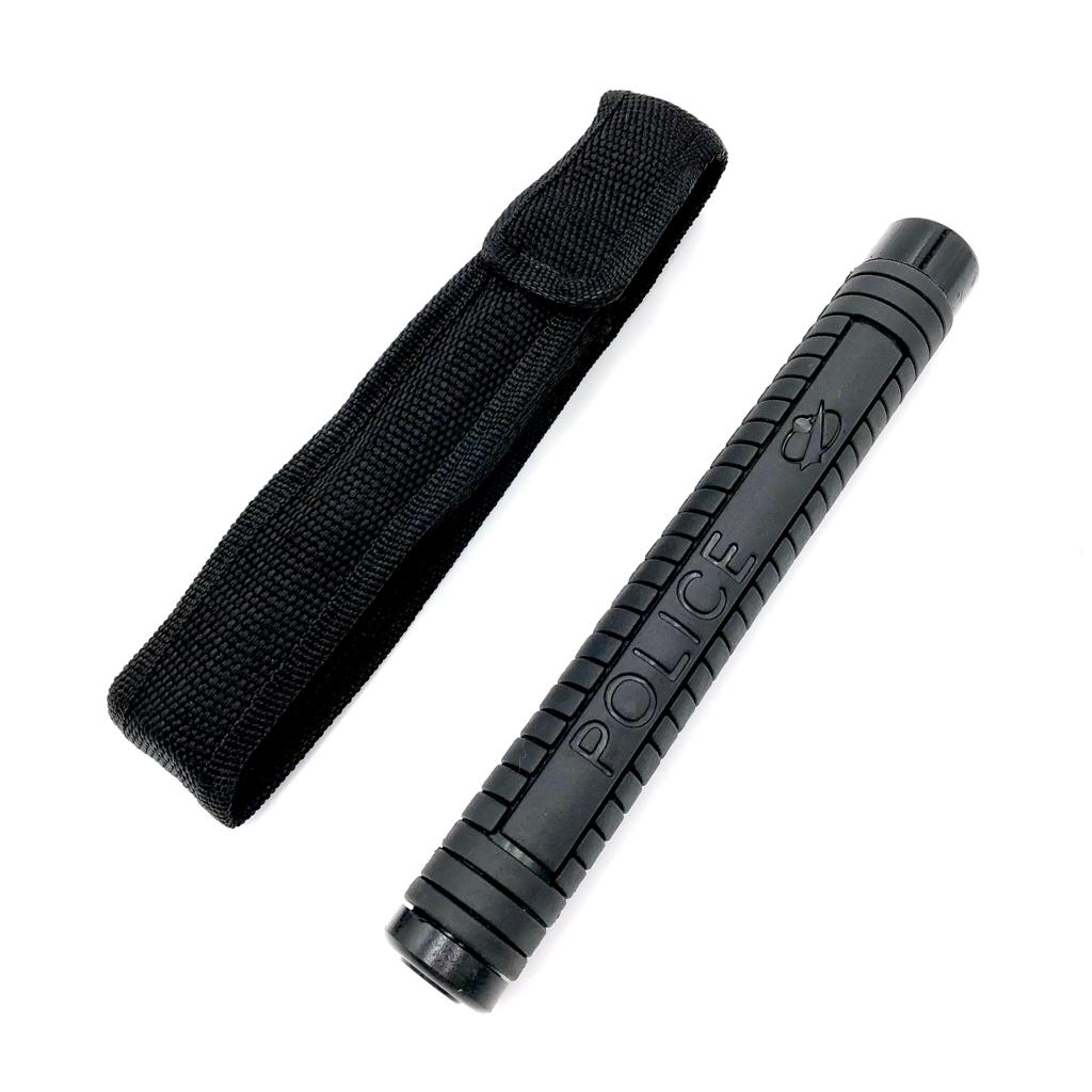 Baston telescopic Police, 50cm, Hozro® din otel inoxidabil cu 3 Elementi cu maner antialunecare si mecanism extensibil design compact si rezistent HOZRO
