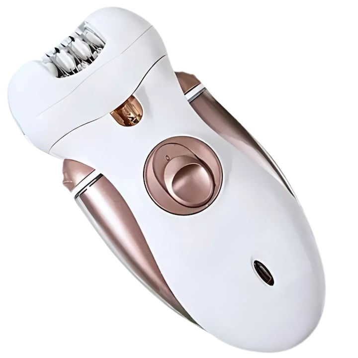 Epilator Reîncărcabil  HOZRO GM-3080, 2 Capete pentru Epilare și Ras, Acumulator și 2 Viteze, Alb HOZRO