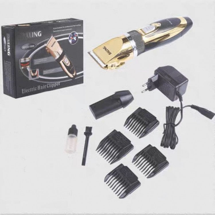 Aparat de tuns, 12 W, lama titan, cutit ceramic, reincarcabil, DL-1006, HOZRO, culoare auriu BESTSELLS