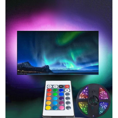 📺 Schimbă Atmosfera Casei Tale: Bandă LED RGB pentru TV Hozro, 5m, Conectare USB și Telecomandă HOZRO