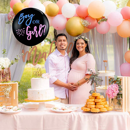 Set 2 baloane Gender Reveal, fetita sau baietel, Balon 90 cm, HOZRO, confetti roz si albastru BESTSELLS