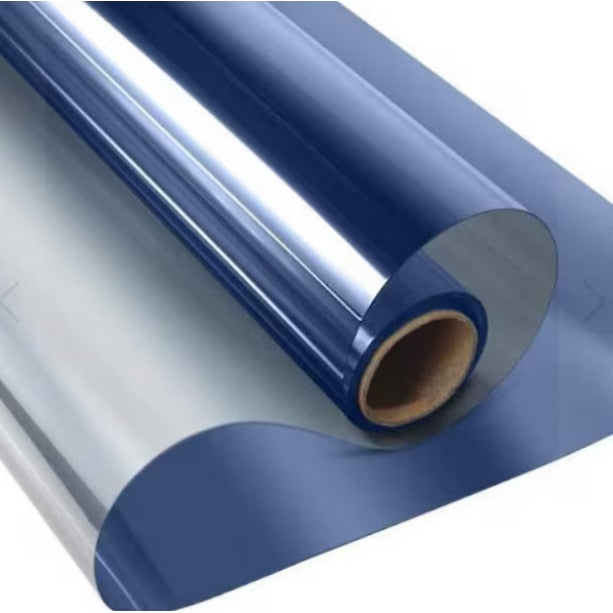 Folie Reflexiva Hozro pentru Geamuri Termopan, Efect de Oglinda, Protectie Solara UV,  Albastru , 60 x 300 cm HOZRO