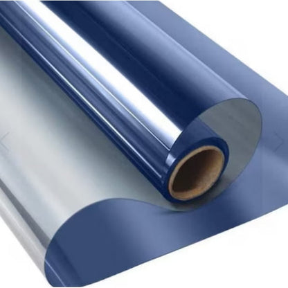 Folie Reflexiva Hozro pentru Geamuri Termopan, Efect de Oglinda, Protectie Solara UV,  Albastru , 60 x 300 cm HOZRO