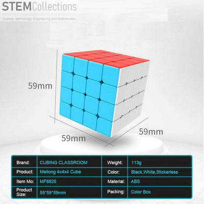 Cub Rubik 4x4 Hozro Mini Mei Long, Magic Cube Profesional, Stickerless Multicolor, Nivel Înalt HOZRO