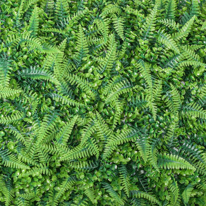 🌿 Panou Decorativ Premium Hozro – Gazon Artificial Iarba cu Ferigi, 60x40 cm HOZRO