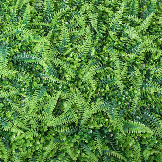 🌿 Panou Decorativ Premium Hozro – Gazon Artificial Iarba cu Ferigi, 60x40 cm HOZRO
