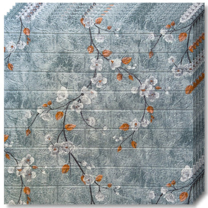 Tapet 3D Decorativ autoadeziv HOZRO, Model Elegant Floral, perete/tavan, waterproof, usor de montat, design modern, 70x70 cm, alb, TAPET 110 HOZRO