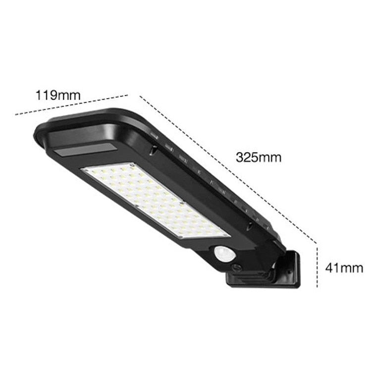 Lampă stradala solara BL-210A HOZRO, senzor de miscare, rezistenta la apa, Negru, buton ON/OFF, telecomanda inclusa, cu Senzor de Mișcare – Montare pe Perete, Iluminat Exterior Puternic și Eficient HOZRO