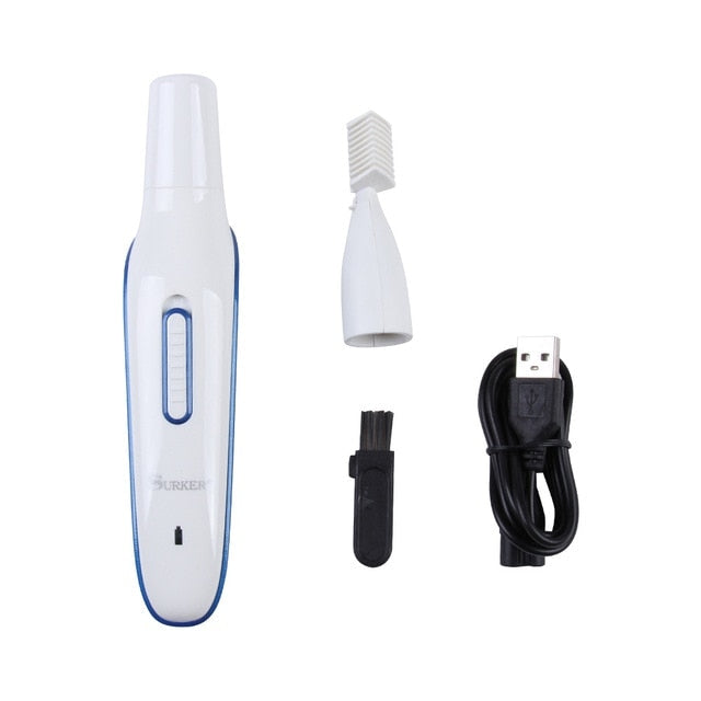 Trimmer HOZRO® SK220 pentru barbati si femei 2in1 pentru urechi,sprancene si nas, Alb/Albastru BESTSELLS