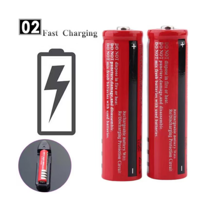 Acumulator Li-Ion Reîncărcabil, 3.7V 2000mAh, Format 18650, Performanță Ridicată, Ideal pentru Lanterne, Jucării Electronice, Dispozitive Portabile – Încărcare Rapidă HOZRO