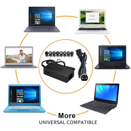 Incarcator HOZRO® Universal Laptop, Telefon, Camera, Alte Gadget-uri cu 9 Mufe de Conectare, Negru, 12V-24V 120W, alimentare priza BESTSELLS