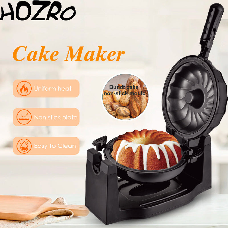 Aparat Electric Profesional HOZRO, pentru Prăjituri, Brioșe și Deserturi – Design Compact, Ușor de Folosit, Rezistent și Elegant, Culoare Neagră – Ideal pentru Bucătării Moderne și Preparare Rapidă a Gustărilor Dulci HOZRO