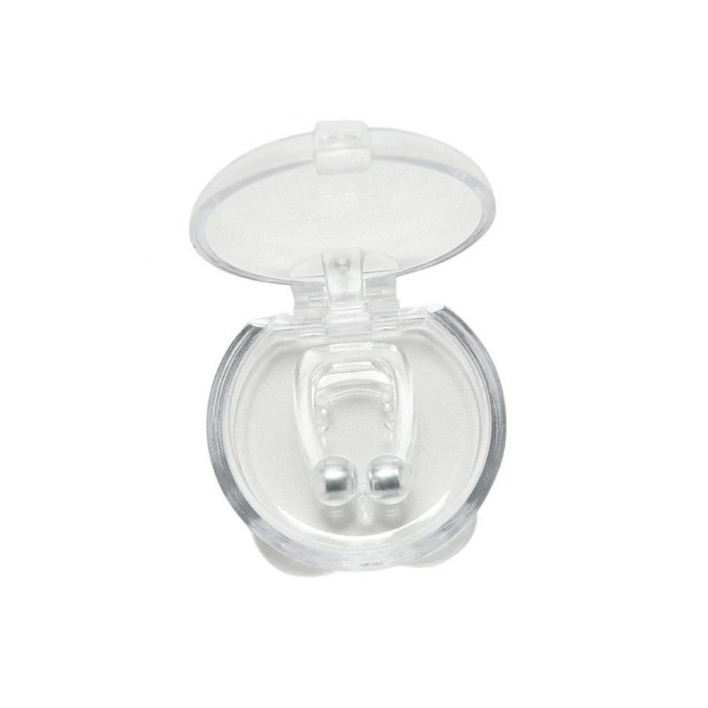 😴 Clips Magnetic Anti-Sforăit Hozro – Silicon Premium, Transparent, cu Etui Igienic Inclus HOZRO