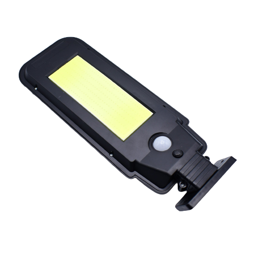 Lampă stradala solara BL-210A-COB HOZRO, senzor de miscare, rezistenta la apa, Negru, buton ON/OFF, telecomanda inclusa, cu Senzor de Mișcare – Montare pe Perete, Iluminat Exterior Puternic și Eficient HOZRO