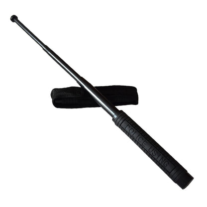 Baston telescopic Police, 64 cm, Hozro® din otel inoxidabil cu 4 Elementi cu maner antialunecare si mecanism extensibil design compact si rezistent HOZRO
