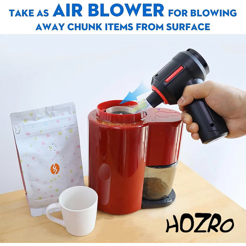 Aspirator si Suflanta de Aer Portabila 6-in-1 pentru masina, casa, birou si animale de companie, cu baterie detasabila si reincarcabila Prime Heim