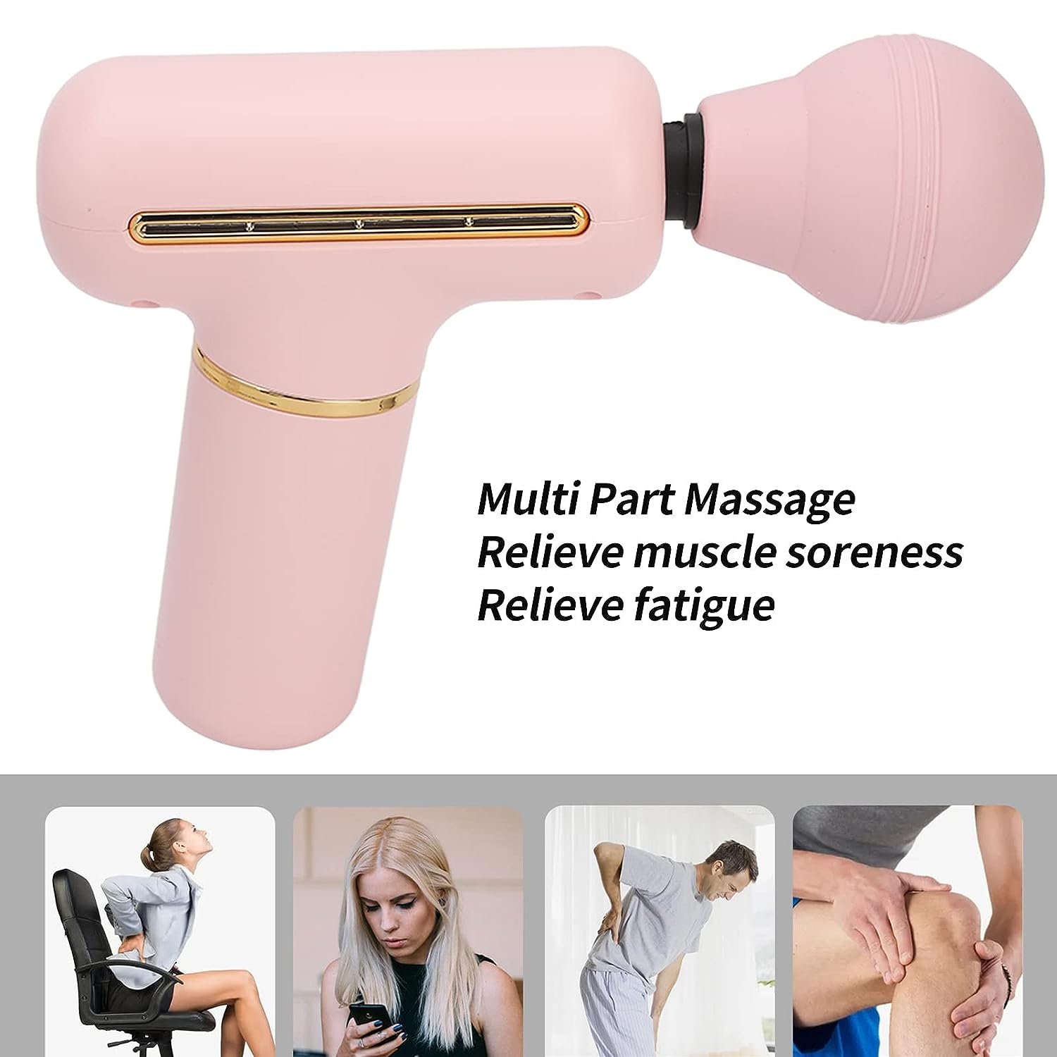 Aparat de masaj HOZRO®, cu tip de actionare prin vibratii, pentru dureri musculare si reumatism, albastru HOZRO