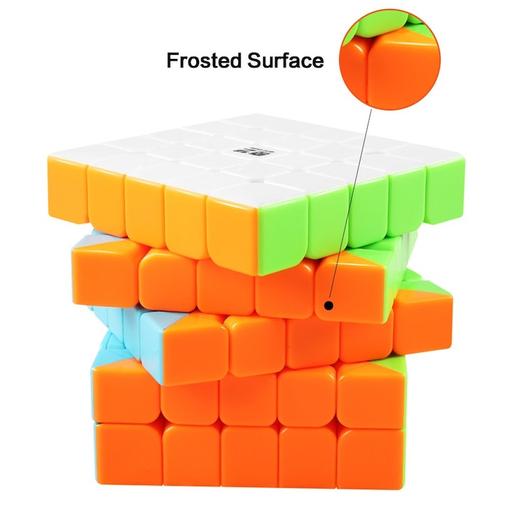 Cub Puzzle 5x5 HOZRO profesional, Jucărie Logică 3D, Antistres și Antrenament pentru Minte. Speedcube stickerless de înaltă calitate, pre-lubrifiat, ideal pentru pasionații de puzzle-uri logice HOZRO