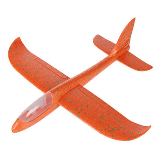 Avion planor cu lumini LED, Rosu/Portocaliu 49 cm, cu baterii incluse HOZRO