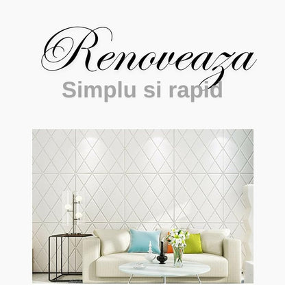 Tapet 3D autoadeziv HOZRO, Model Placa Dromburi, perete/tavan, waterproof, usor de montat, design modern, 70x70 cm, alb, TAPET 14 (Copy) HOZRO