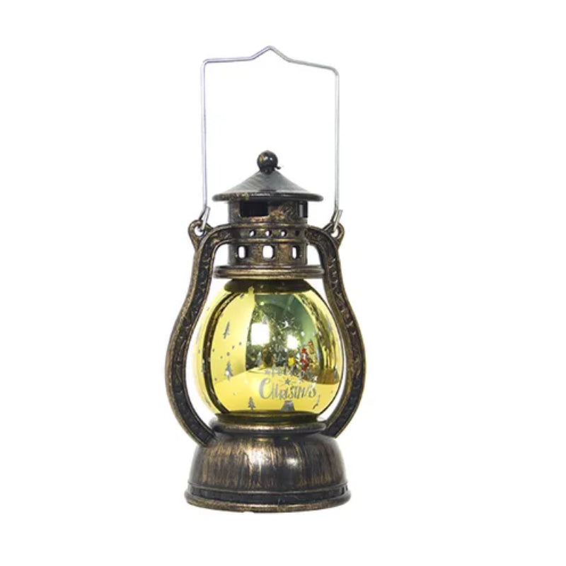 Felinar Decorativ HOZRO, cu Lumină LED Caldă, 10 cm, Culoare Auriu, Model 117-85 – Design Elegant, Perfect pentru Decor de Interior și Exterior, Baterii Incluse HOZRO